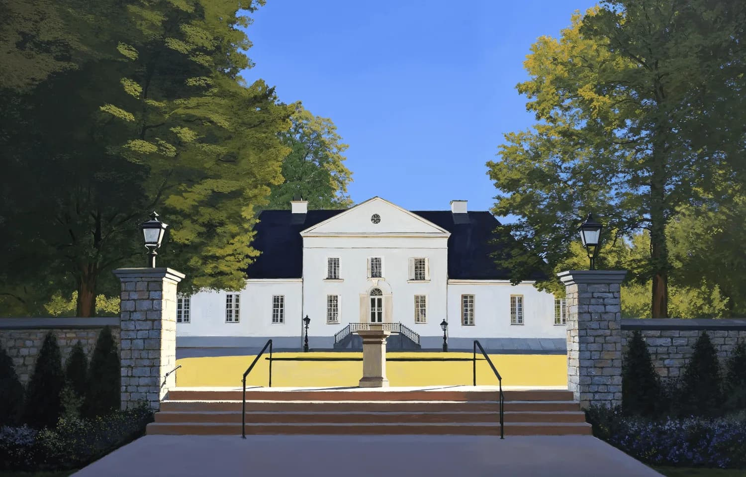 Magnifics upscale ijGiYwLyED7e6qWFhoiB mortenrockford painting of white mansion with black roof pain ce62ad54 26e4 4b2b be9d 6b2fe945daa8 0 1